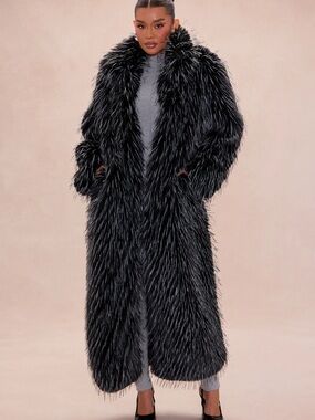 Fashion Nova Electric Edge Faux Fur Coat